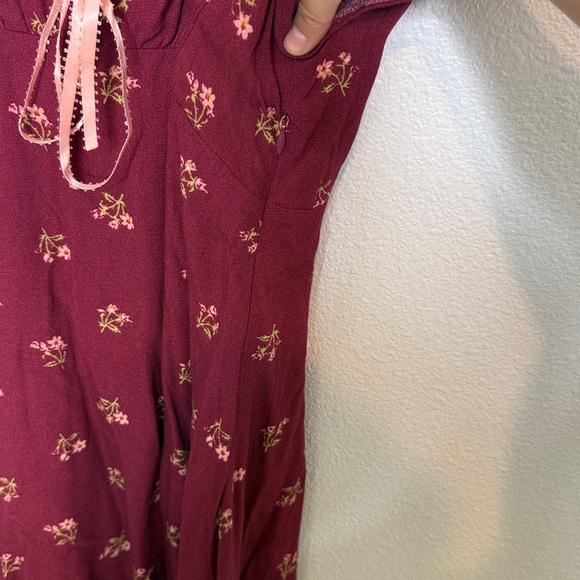 NWT Free People Everyone’s Favorite Minidress Red Floral M - Picture 7 of 9